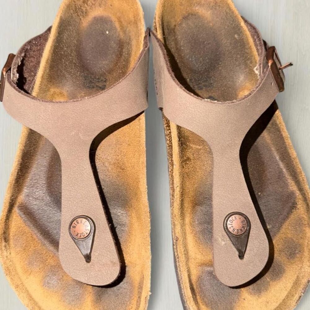 Birkenstock Brown Taupe Thong Sandals